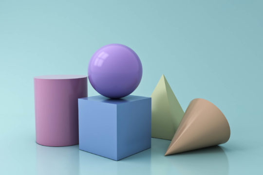 Various 3D geometric shapes