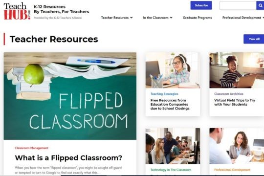 TeachHUB homepage